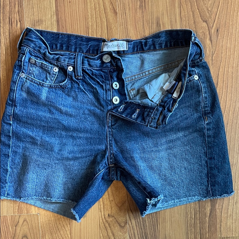 Madewell Dark Blue Denim Shorts Size 25